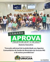 Câmara Municipal de Urucuia aprova Projeto de Lei nº 31/2025