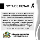 NOTA DE PESAR – Falecimento do pai do Vereador José do Parto NOTA DE PESAR – Falecimento do pai do Vereador José do Parto